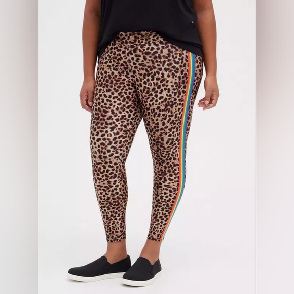 Torrid Leopard Liquid Full Lenght Leggings Rainbow Pride Size 3 - Picture 5 of 5